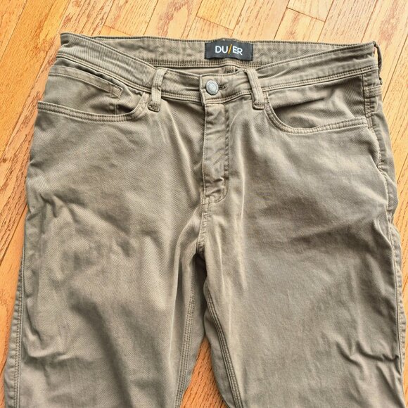 DUER DU/ER Fit Pants Men's 36" Beige T2X Slim Stretch - Picture 2 of 15